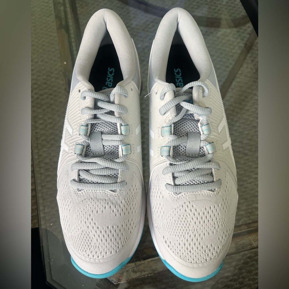 ASICS Women's Gray and Teal Sneakers